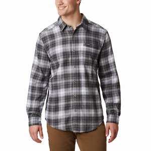 Columbia Camisas Casuales Boulder Ridge™ Flannel Hombre Negros/Blancos (026OIXLAM)